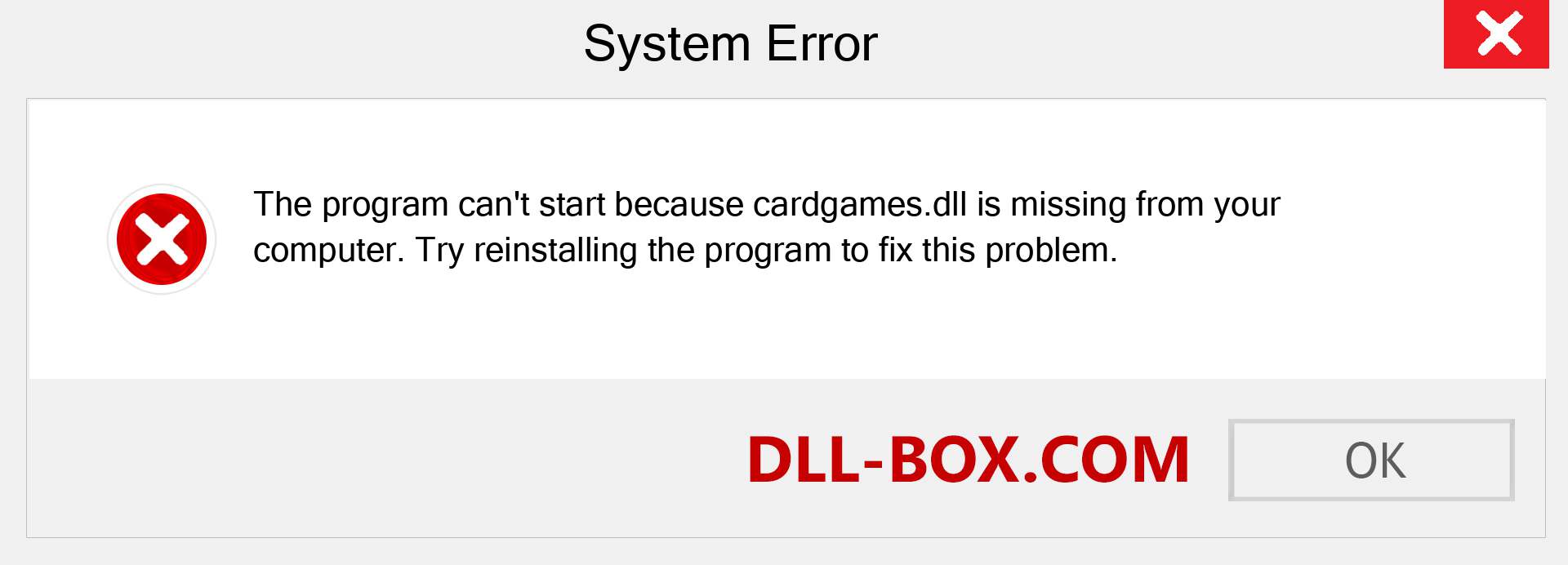  cardgames.dll file is missing?. Download for Windows 7, 8, 10 - Fix  cardgames dll Missing Error on Windows, photos, images
